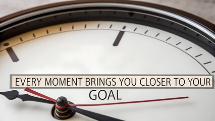 Time Management Message on Classic Clock with Motivational Quote