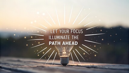 Illuminate Your Path with Focused Light and Inspirational Message
