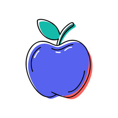 Fototapeta premium Apple Icon Flat Graphic Design
