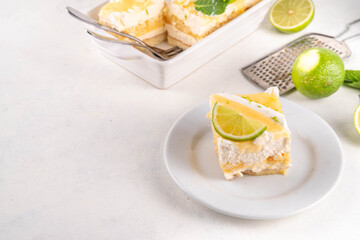 Summer mojito tiramisu dessert