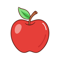 Fototapeta premium Apple Icon Flat Graphic Design