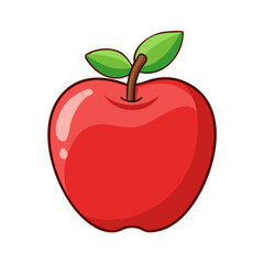 Fototapeta premium Apple Icon Flat Graphic Design