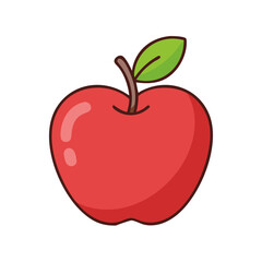 Fototapeta premium Apple Icon Flat Graphic Design