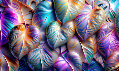 colorful  tropical leaves  spring,summer nature wallpaper background 