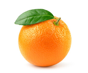 Fresh orange fruit isolated on white.