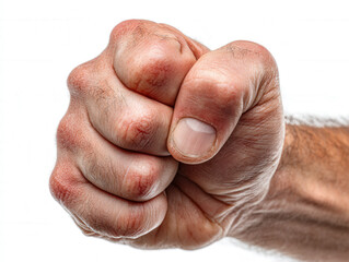 Naklejka premium Closed fist isolated on a white background