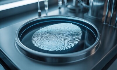 Fingerprint scan on a metallic device