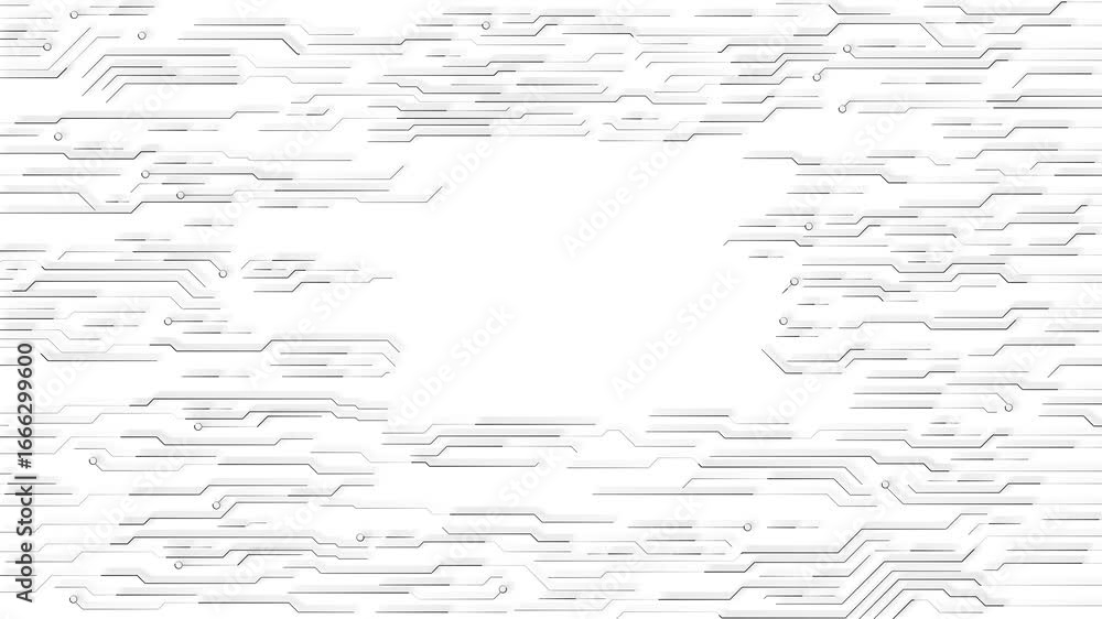 Poster high-tech animation motion of circuit board connections. for presentations, data transfer visuals, e