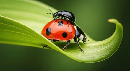 Two ladybugs on a leaf (1)