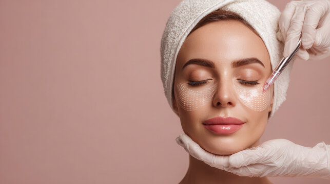 Effective skincare treatment using microneedle patches in a spa setting close-up view beauty and wellness concept