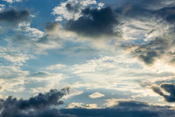 夏の空　夕暮れの時の空と雲229