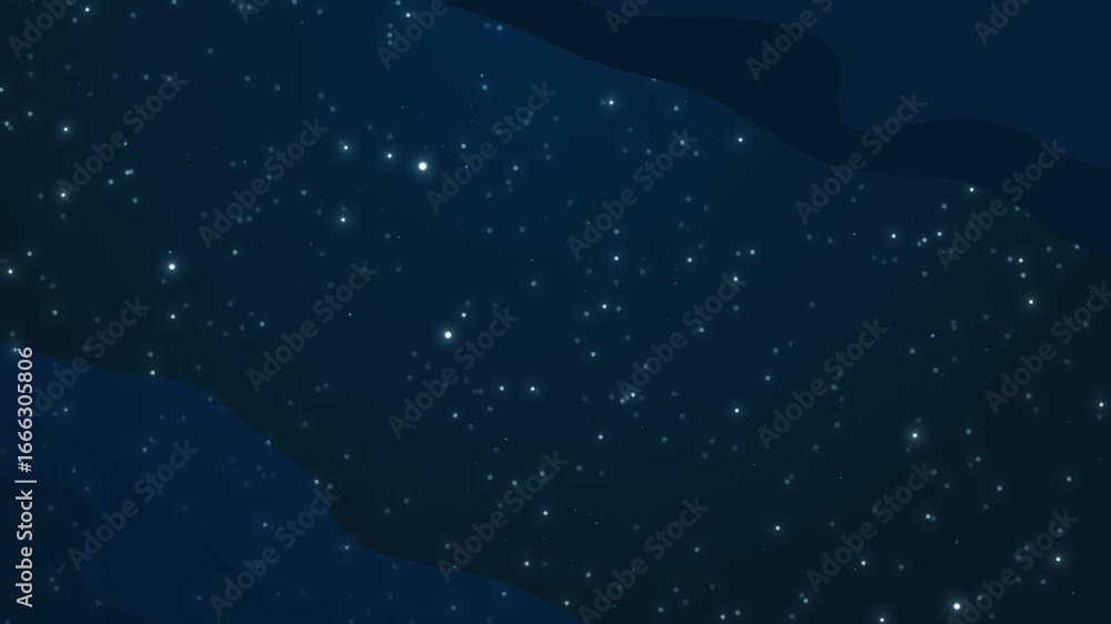 Poster animated digital waves with glowing particles abstract dark background. visual enhances futuristic p