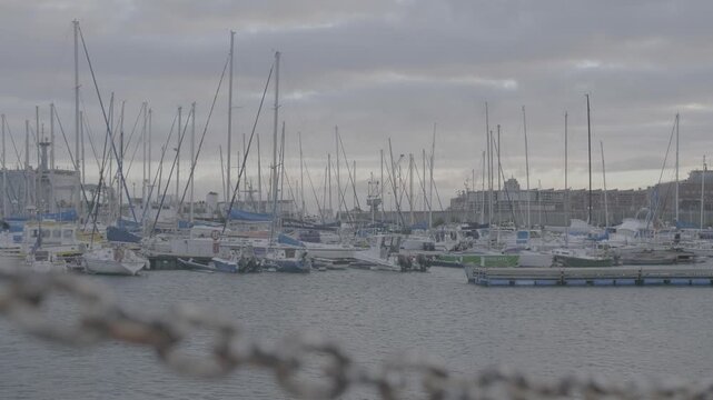 Kalk Bay harbour Marina in Cape Town, South Africa.