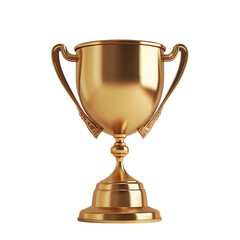 golden trophy, metallic finish, soft lighting, 3D icon render
