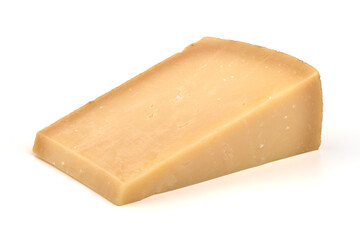 Parmesan Cheese Chunk, isolated on white background