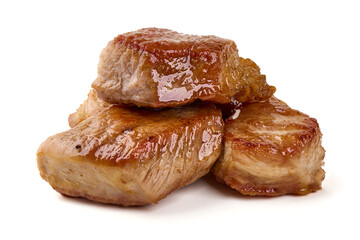 Stacked Pork Chops, isolated on white background