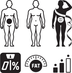 Obesity Measurement Silhouettes with Body Fat Percentage