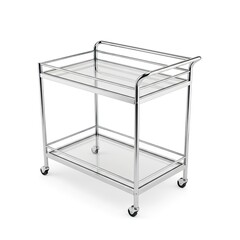 3d rendered illustration of a transparent glass shelf