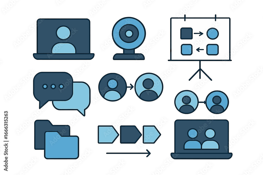 Poster collaboration and communication concepts in a digital workspace