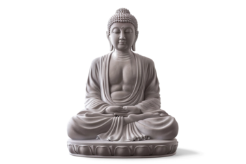 Buddha Statue Meditating on a transparent background