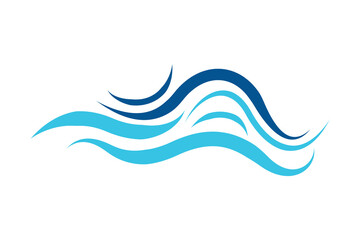 Line water wave icon. Wavy lines water. Vector illustration line icon with simple doodle wave