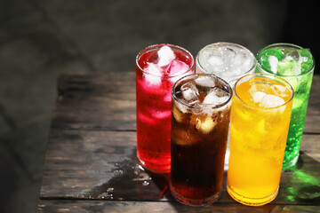 Soft drinks and fruit juice mixed with soda high in sugar have a negative effect on physical health. 
