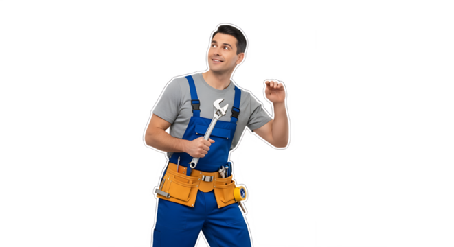 Plumber at Work - Powered by Adobe