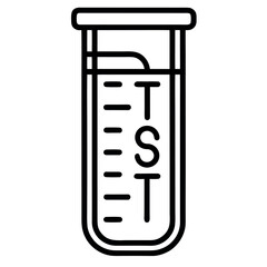 Vector art of test tube with liquid and measurement markings