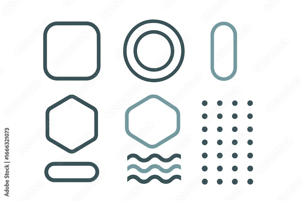 Poster trendy vector illustrations of geometric shapes and patterns