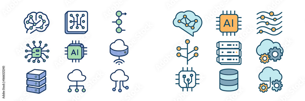 Poster creative vector art of ai and tech concepts