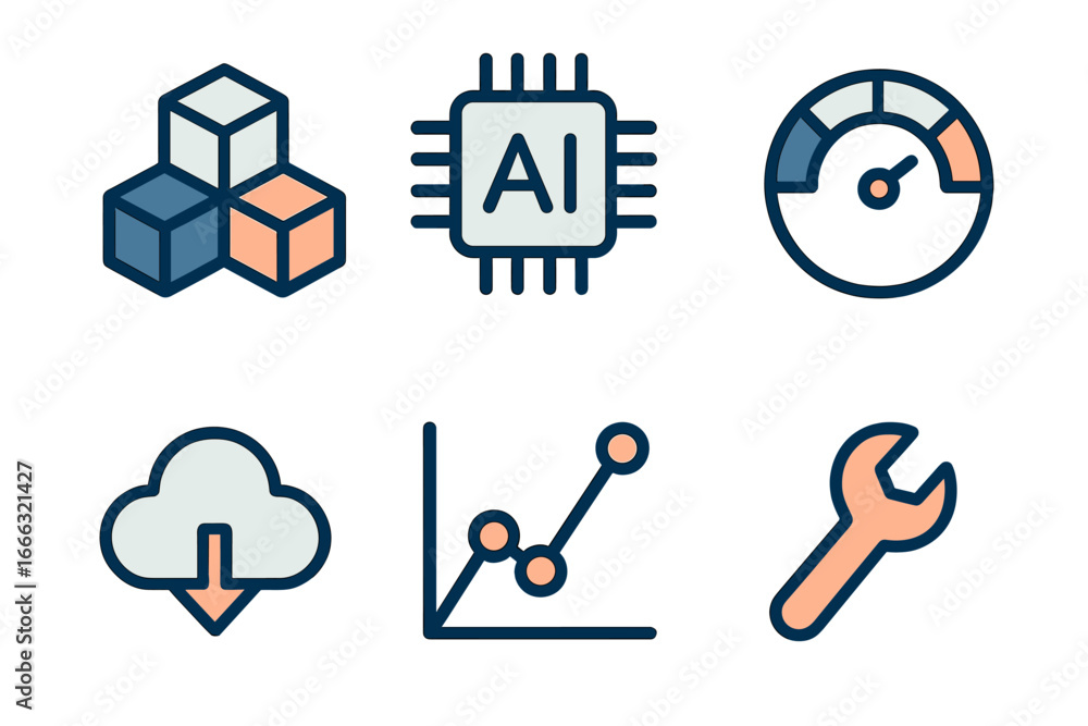 Poster modern vector illustrations for technology and data analysis concepts