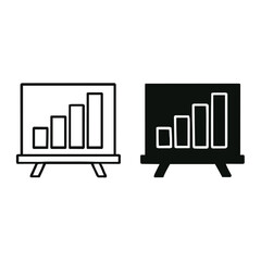 Business Presentation and Meeting Icons Vector Set