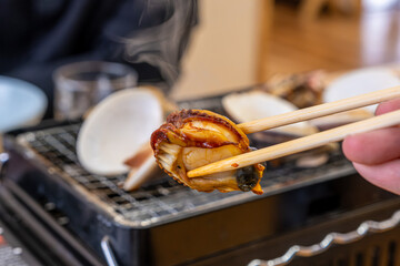 はまぐりの炉端焼き