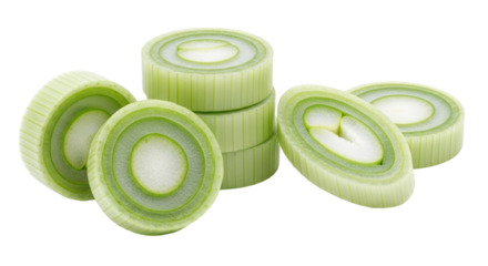 Isolated Sliced Green Onions