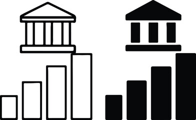 Institutional Growth and Development Icons Set