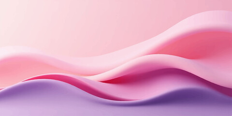 Pink silk and satin abstract background with flowing waves and soft fabric design