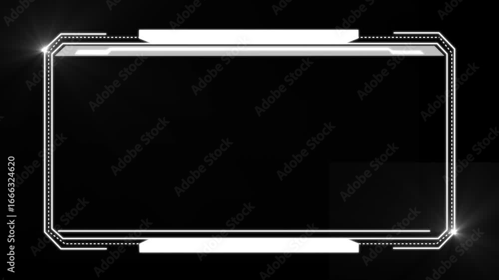 Aufkleber hud frame digital technology sci-fi frame interface. hud concept design of frame. futuristic artific