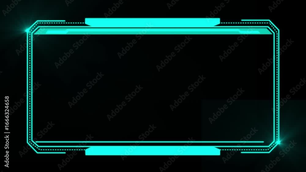 Aufkleber hud frame digital technology sci-fi frame interface. hud concept design of frame. futuristic artific