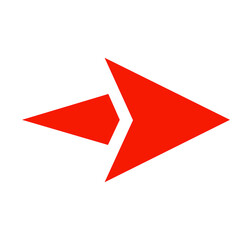 vector red arrow icon on white background