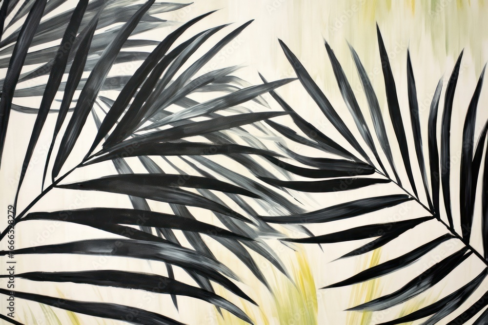 Canvas Prints minimal palm leaves backgrounds abstract pattern.