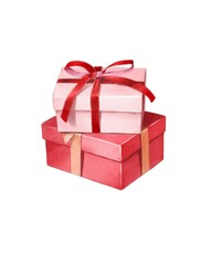 Colorful gift boxes with ribbons stacked for a celebration or special occasion