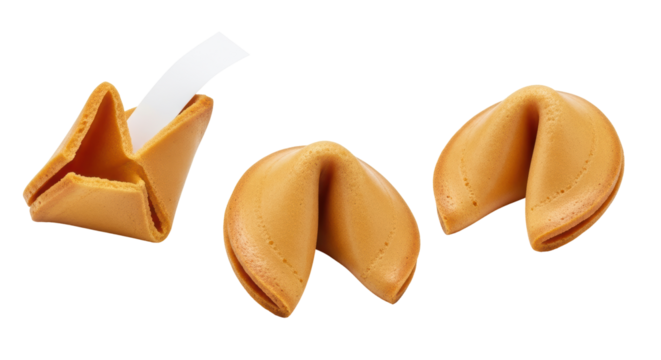 Isolated Fortune Cookies