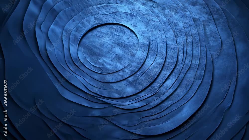 Poster abstract layered blue texture with circular patterns