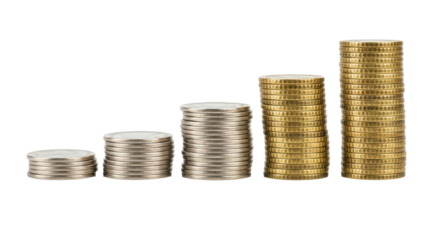 Isolated Stacks of Coins in Ascending Order