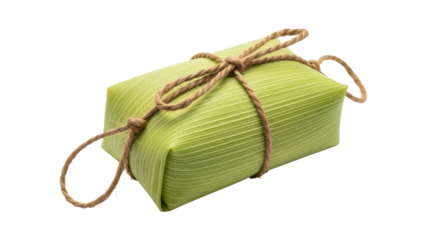 Isolated Corn Husk Wrapped Tamale