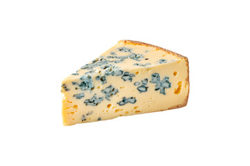 Creamy blue cheese wedge for product advertising and photography
