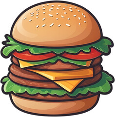 Triple meat and cheese burger.