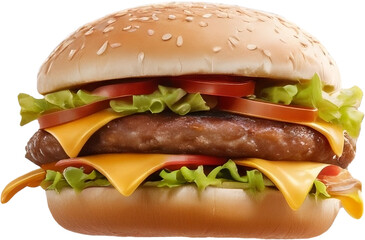 Meat and cheese burger.