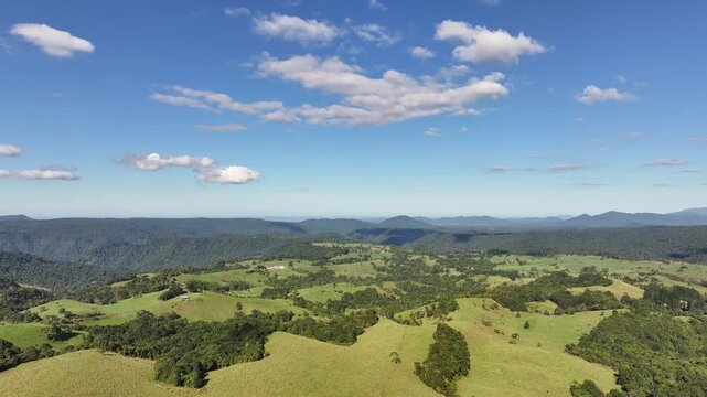 Aerial footage of Milla Milla Queensland Australia