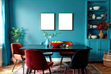 frame mockup modern dining room